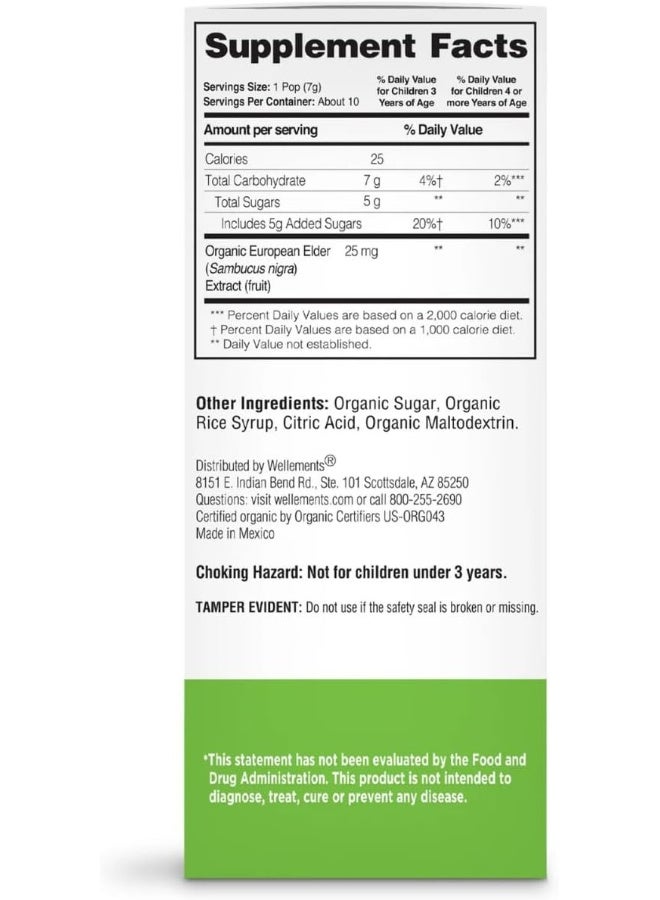 Wellements Organic Elderberry Pops for Children - Image 2